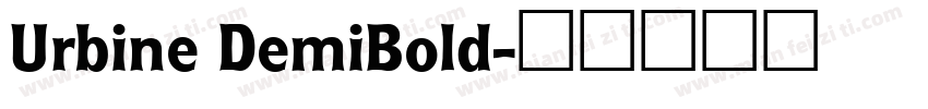 Urbine DemiBold字体转换